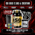 PROMOCIÓN ISO GOLD WHEY 2.5KG + CREATINA UN 150G + SHAKER O STRAPS + 3 XB
