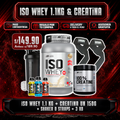 PROMOCIÓN ISO WHEY 1.1KG + CREATINA UN 150G + SHAKER O STRAPS + 3 XB