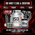 PROMOCIÓN ISO WHEY 2.5KG + CREATINA UN 150G + SHAKER O STRAPS + 3 XB